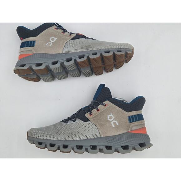 On Women’s Cloud Hi Edge 1 Gray Blue Running Sneakers Size 9.5 Pre-Owned - Picture 4 of 9